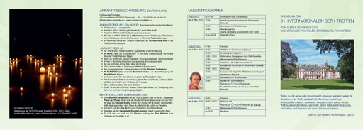 Einladung zum 31. Internationalen Seth-Treffen 2012