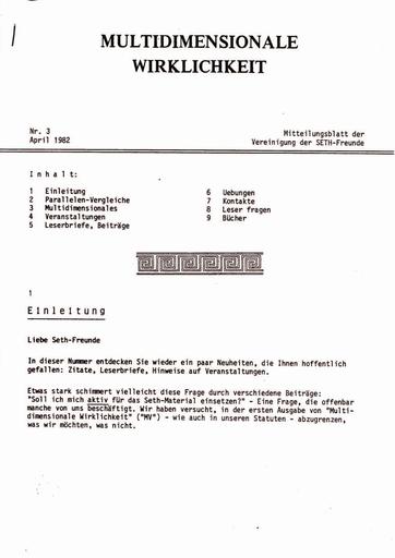 Multidimensionale Wirklichkeit Nr03 April 1982