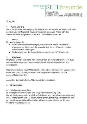 Statuten 2015 07 Vereinigung der Sethfreunde