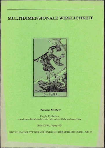 Multidimensionale Wirklichkeit Nr63 März 2006